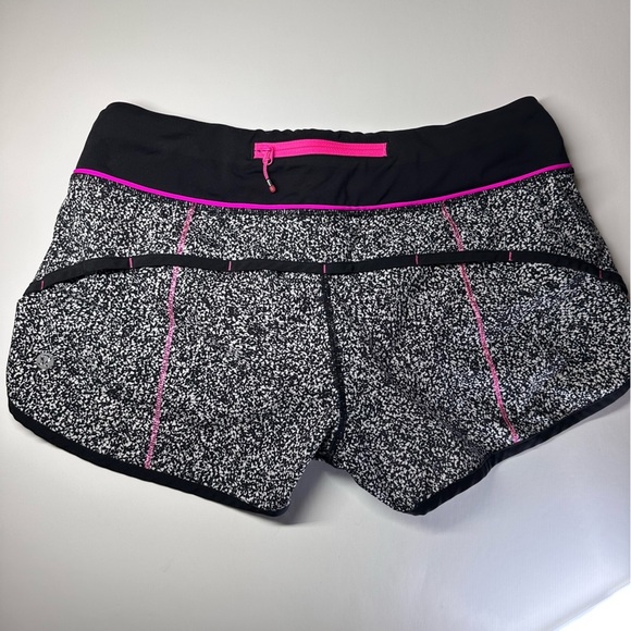 Lululemon Run Speed Shorts Flashback Static Pink Raspberry Glo Sz 6 Running Gym - Picture 6 of 12